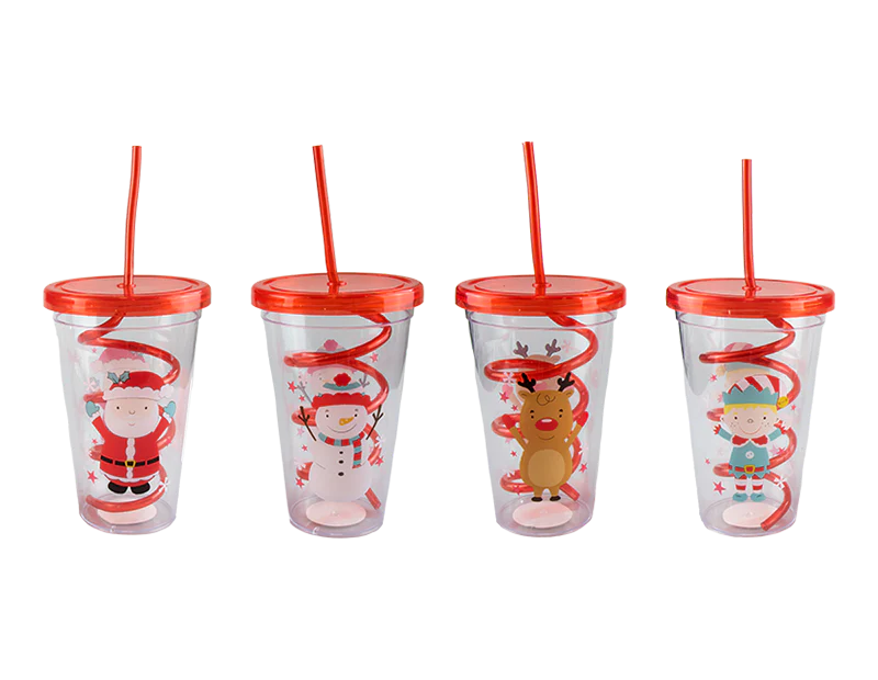 Christmas Cup with Twist Straw – ejbespokeemporium