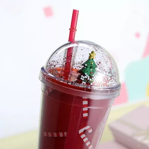 Christmas Cold Cup with Snow globe lid – ejbespokeemporium